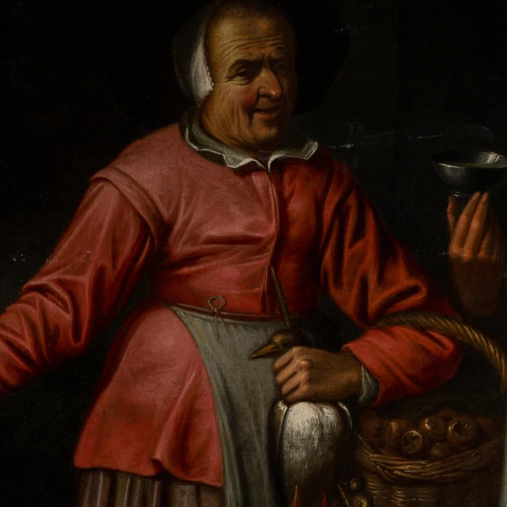 David Ryckaert III - Coppia di osti, dettaglio
